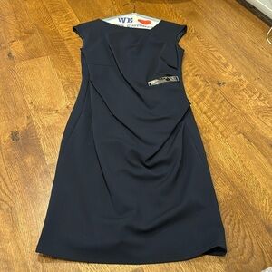 Zenobia Women’s Midi Dress Black and Silver Size 10